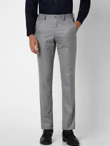V Dot Men Skinny Fit Mid Rise Formal Trousers