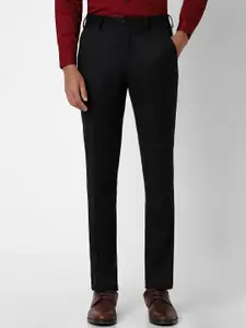 V Dot Men Skinny Fit Mid Rise Formal Trousers