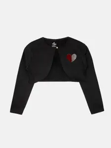 KiddoPanti Girls Open Front Crop Shrug