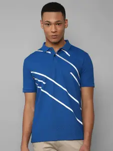 Allen Solly Striped Polo Collar Pure Cotton T-shirt