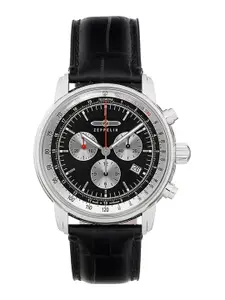 ZEPPELIN Men Textured Dial & Leather Straps Analogue Watch 88882