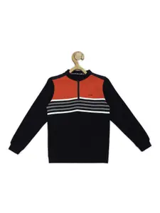 Allen Solly Junior Boys Striped Round Neck Long Sleeves Cotton Pullover Sweaters
