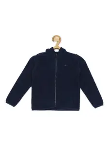 Allen Solly Junior Boys Hooded Neck Long Sleeve Front-Open Sweatshirt