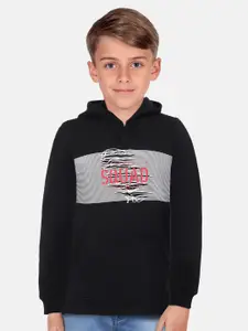 Allen Solly Junior Boys Typography Printed Hooded Cotton Sweatshirt