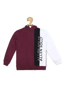 Allen Solly Junior Boys Colourblocked Hooded Sweatshirt