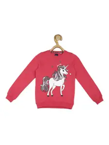 Allen Solly Junior Girls Graphic Printed Pullover Sweatshirt