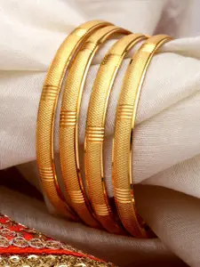 Sanjog Women Set Of 4 24K Gold-Plated Handcrafted Bangles