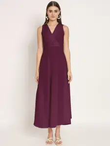 Moomaya V-Neck Midi Dress