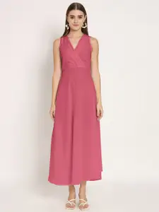 Moomaya V-Neck Maxi Wrap Dress