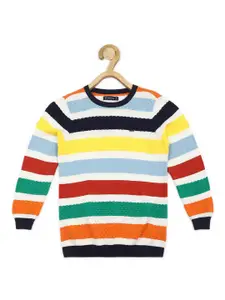 Allen Solly Junior Boys Striped Pure Cotton Pullover Sweater