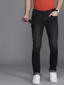 Louis Philippe Jeans Men Super Slim Fit Low-Rise Light Fade Stretchable Jeans