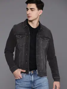 Louis Philippe Jeans Washed Denim Jacket