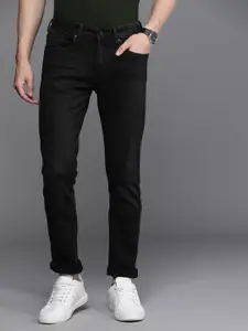 Louis Philippe Jeans Men Mid-Rise Slim Tapered Fit Light Fade Stretchable Jeans
