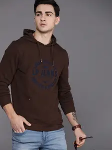 Louis Philippe Jeans Men Embroidered Hooded Sweatshirt