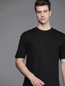 Louis Philippe Jeans Drop-Shoulder Sleeves Pure Cotton T-shirt