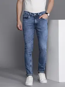 Louis Philippe Jeans Men Super Slim Fit Low-Rise Light Fade Stretchable Jeans