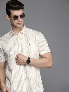 Louis Philippe Jeans Pure Cotton Slim Fit Floral Printed Casual Shirt