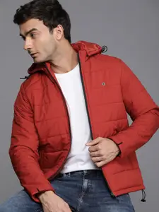 Louis Philippe Sport Solid Hooded Padded Jacket