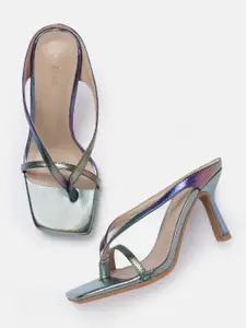 Allen Solly Colourblocked Open-Toe Slim Heels