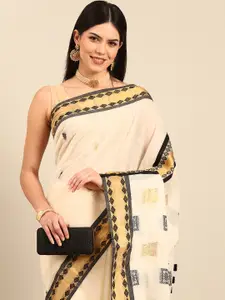 Thara Sarees Woven Design Pure Cotton Kasavu Saree