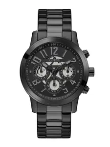 GUESS Men Textured Dial & Stainless Steel Straps Analogue Watch GW0627G3