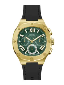 GUESS Men Textured Dial & Silicon Straps Analogue Watch GW0571G3