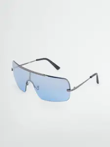 MANGO Women Half-Rim Shield Sunglasses 57086022
