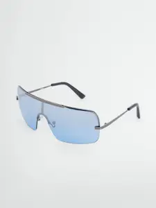 MANGO Women Half-Rim Shield Sunglasses 57086022