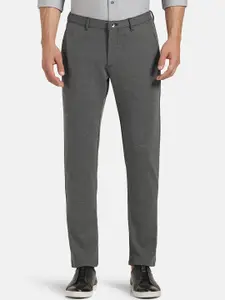 Blackberrys Men Skinny Fit Low-Rise Easy Wash Formal Trousers
