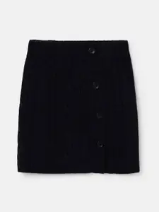 United Colors of Benetton Infant Girls Self Design Straight A-Line Mini Skirt