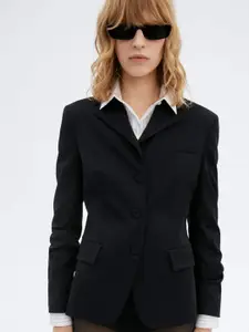 MANGO Triple-Breasted Notched Lapel Collar Smart Casual Tailored Blazer