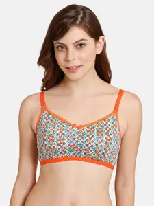 Rosaline by Zivame Printed Full Coverage Non Padded T-Shirt Bra With All Day Comfort