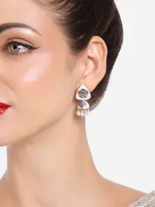 Zaveri Pearls Gold-Plated Dome Shaped Jhumkas