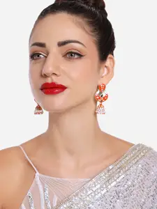 Zaveri Pearls Gold Plated Beaded Jhumkas