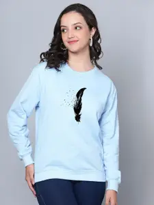Fashion And Youth Graphic Printed Fleece Pullover