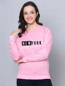Fashion And Youth New York Design Printed Round Neck Cotton Sweatshirt