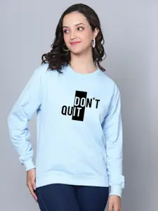 Fashion And Youth Printed Round Neck Fleece Sweatshirt