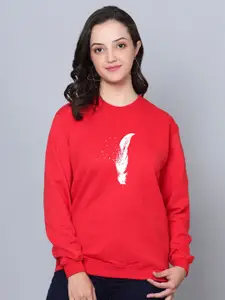 Fashion And Youth Graphic Printed Fleece Pullover