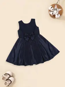 MeeMee Girls Bow Net Fit & Flare Dress