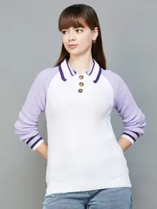 Fame Forever by Lifestyle Colourblocked Cotton Acrylic Sweatshirt