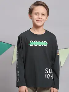 Monte Carlo Boys Typography Printed Pure Cotton T-shirt