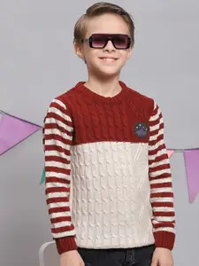 Monte Carlo Boys Cable Knit Pure Acrylic Pullover