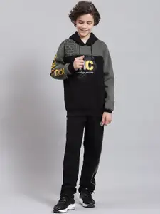 Monte Carlo Boys Typography Printed Hooded Tracksuits