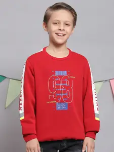 Monte Carlo Boys Typography Printed Pullover Sweatshirt