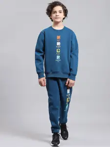 Monte Carlo Boys Graphic Printed Cotton Blend Tracksuits
