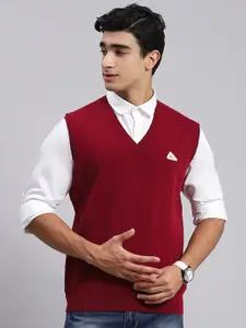 Monte Carlo Striped V-Neck Woollen Sweater Vest