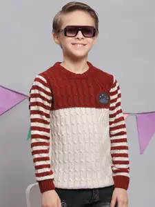 Monte Carlo Boys Colourblocked Acrylic Pullover