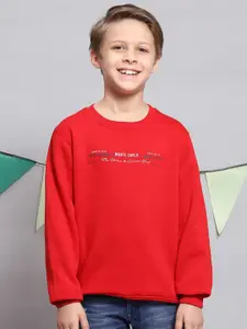 Monte Carlo Boys Typography Printed Pullover Sweatshirt