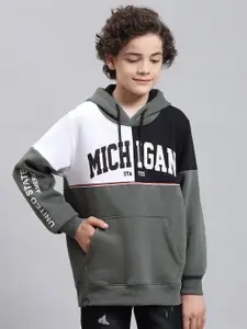 Monte Carlo Boys Typography Printed Hooded Pullover