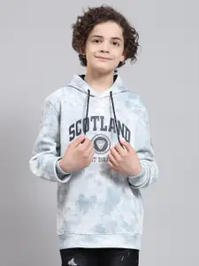 Monte Carlo Boys Typography Printed Hooded Pullover Sweatshirt